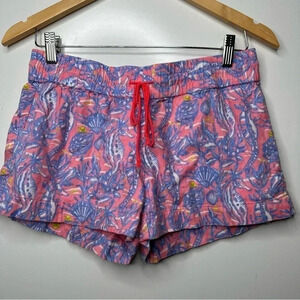 Vineyard Vines Seahorse Print Linen Blend Shorts Size XS